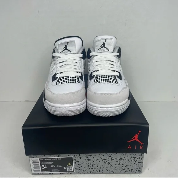 Nike Air Jordan 4 Retro GS “Military Black” NEW 2022 - Picture 2 of 4